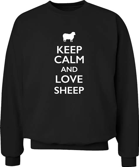 Keep Calm And Love Sheep Sweatshirt Xs 2xl Sweater Uk