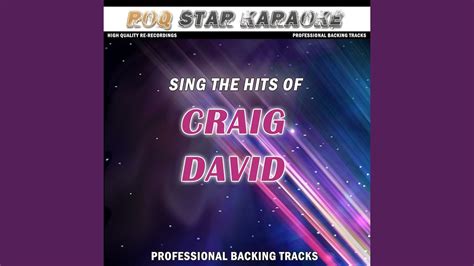 Seven Days Karaoke Version Originally Performed By Craig David Youtube
