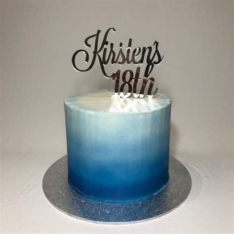 Ombre Blue Nikos Cakes Blue Birthday Cakes Elegant Birthday Cakes Birthday Cakes For Men