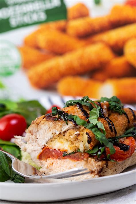 In a small bowl add the italian seasoning, garlic powder, paprika, salt and pepper. Caprese Stuffed Chicken Breast Air Fryer - Easy Peasy Meals