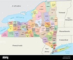 New york politica e amministrativa di mappa Immagine e Vettoriale - Alamy