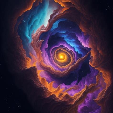Premium Ai Image Psychedelic Nebula Space
