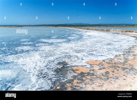 Gruissan South Of France The Salt Marshes Of St Martin Island Stock