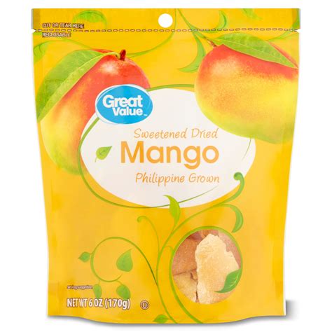 Great Value Dried Mango Sweetened 6 Oz Walmart Inventory Checker