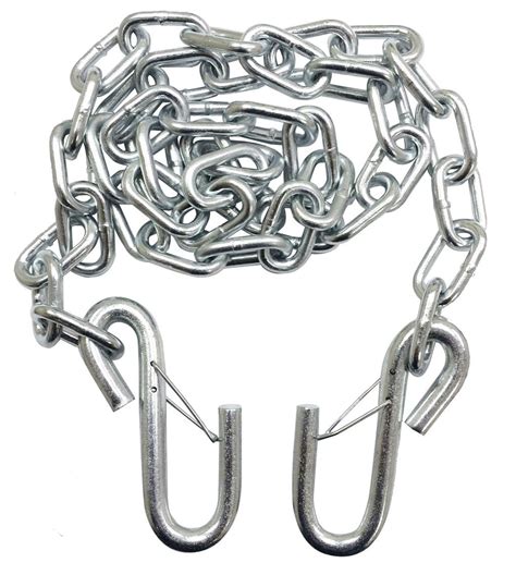 One 316 X 48 Grade 30 Trailer Safety Chain W2 S Hooks And Safety