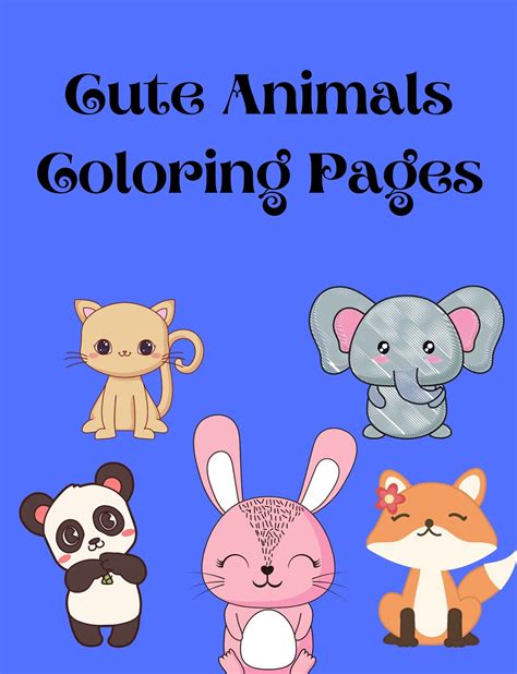 46 Super Cute Animal Coloring Pages For Kids Etsy