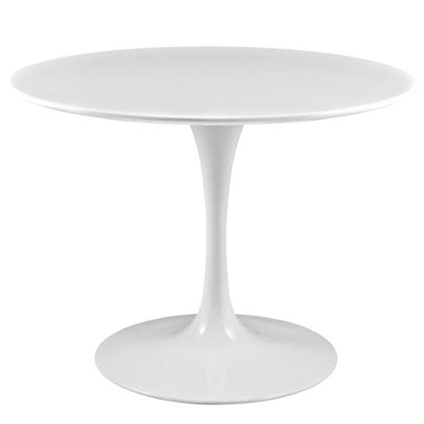 Lippa 54 Round Wood Top Dining Table In White By Modway