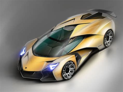 Lamborghini Encierro Concept Design Sketch Render Concept Cars