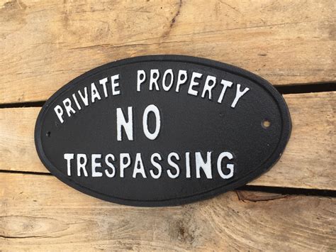 Private Property No Trespassing Sign