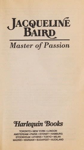 Master Of Passion August 1 1994 Edition Open Library
