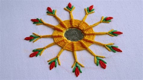 Machine Embroidery Hand Embroidery Mirror Work Designs