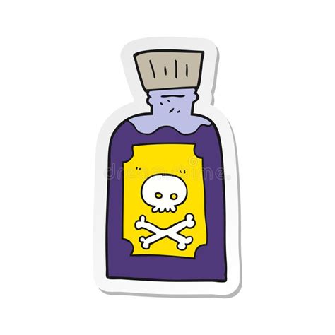 A Creative Sticker of a Cartoon Poison Stock Vector - Illustration of