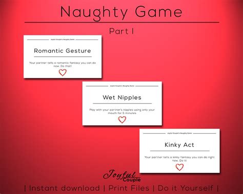 Naughty Couples Game Printable Sex Coupons Sexy By Joyfulcouple
