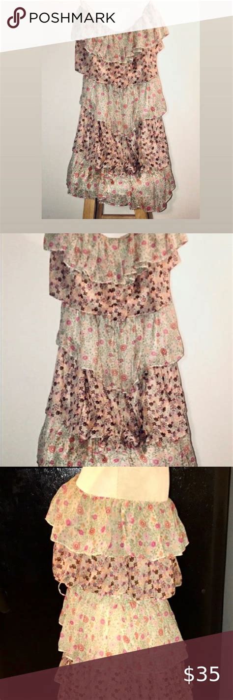 Miss Me Couture Ruffled Flowy Multi Floral Dress Flowy Floral Dress