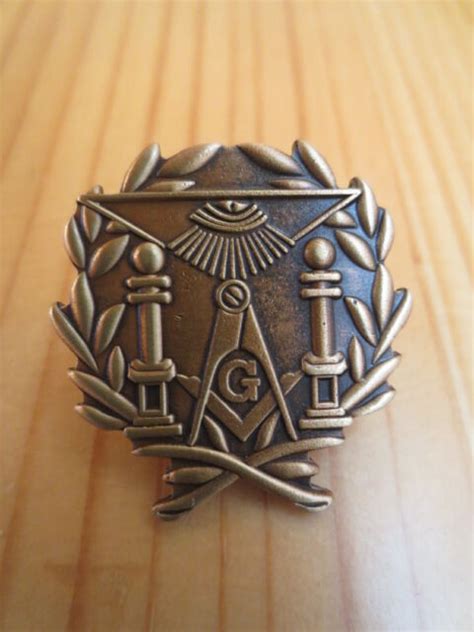 Masonic Lapel Pins Badge Mason Freemason B46 Antique Brass Ebay