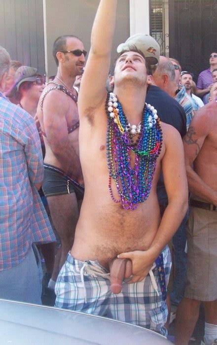 It Must Be Mardi Gras Men Flash For Beads During Street
