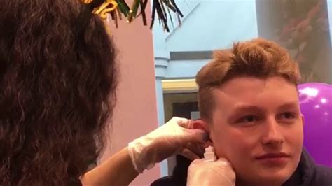 Me Getting My Ears Pierced For The First Time Youtube