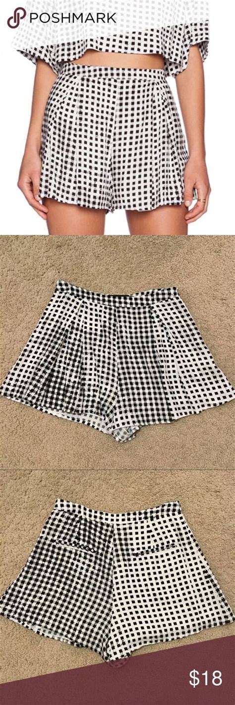 Mink Pink Gingham Check High Waisted Shorts High Waisted Shorts Pink