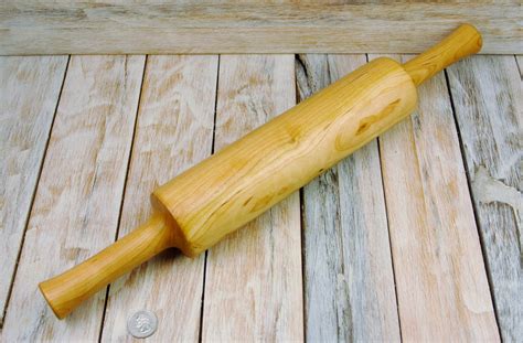 Wood Turned Rolling Pin Cherry Wooden Rolling Pin Cherry Rolling