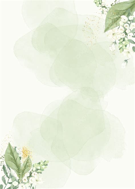 Green Watercolor Floral Background Wallpaper Image For Free Download