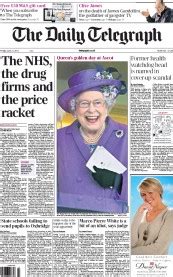 The Daily Telegraph UK Front Page For 21 June 2013 Paperboy Online