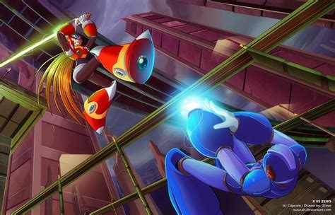 Megaman X Vs Zero Mega Man Art Mega Man Game Art