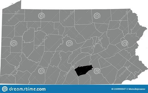 Location Map Of The Cumberland County Of Pennsylvania Usa Stock Vector