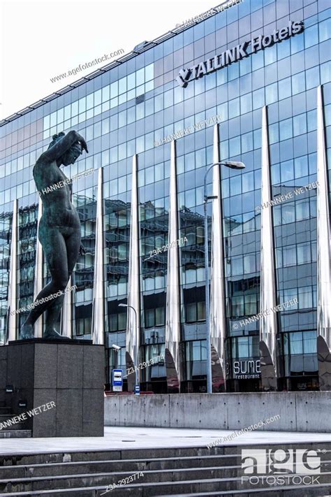 Female Nude Statue In From Of The Tallink Hotel In Tallinn Estonia