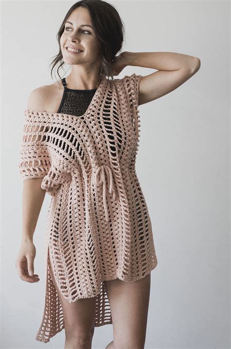 Pdf Crochet Pattern For The Easy Breezy Swimsuit Coverup Etsy