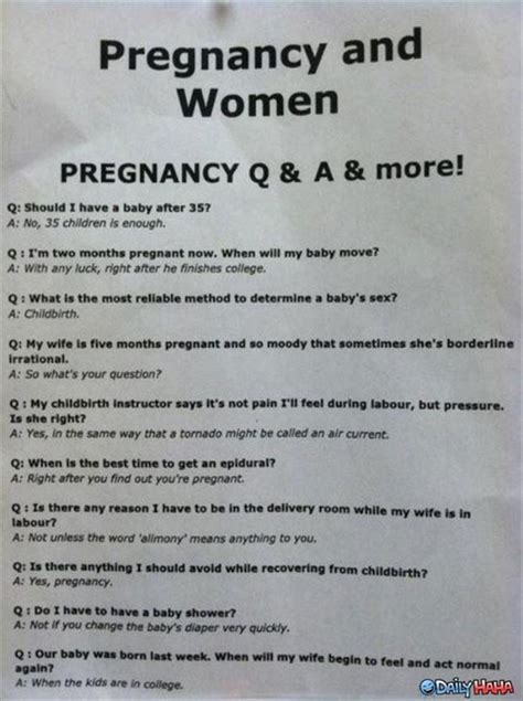 Funny Pregnancy Questions And Answers Dump A Day