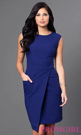 Knee Length Sleeveless Royal Blue Dress At Blue Dress Short Short Dresses Casual