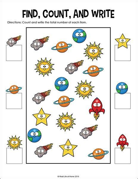 Space Worksheet Kindergarten