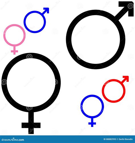 Symbol Of Gender Symbol Mars And Venus Stock Vector Illustration Of