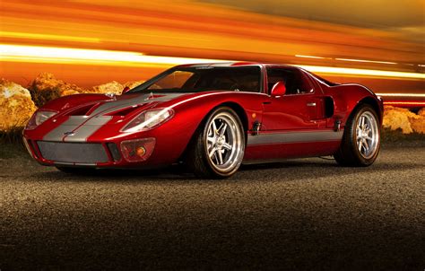 Wallpaper Ford Gt40 Supercar Red Side View 2048x1307