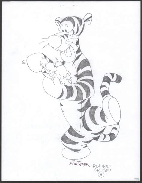 Winnie The Pooh Disney Pencil Concept Art Tigger The Tiger Eating Ice