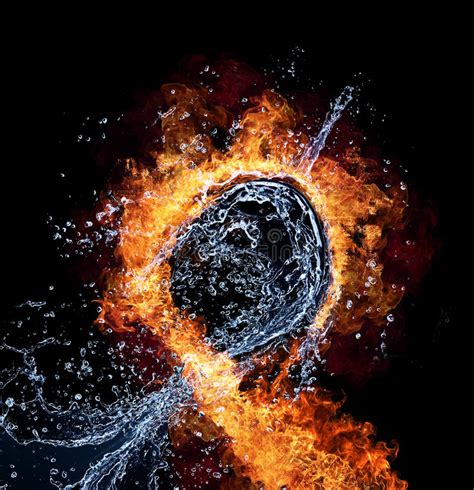 / four elements at college! Fire and water stock image. Image of fire, love, burning ...