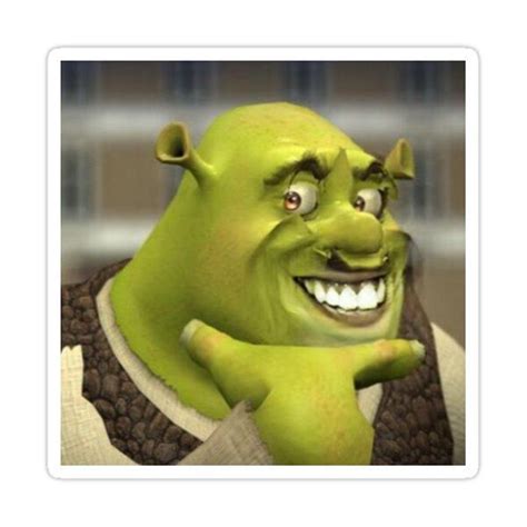 Shrek Never Misses Huh Sticker For Sale By Keydromeda ️ Shrek Funny