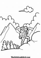 Coloring Climbing Rock Mountain Printable Climber Getcolorings Rare Getdrawings sketch template