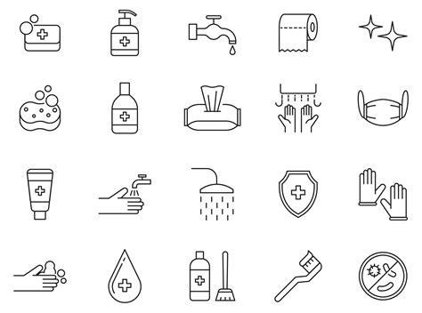 20 Hygiene Vector Icons