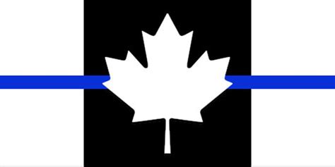 Canada Flag Thin Blue Line Vinyl Decal Back The Blue Etsy