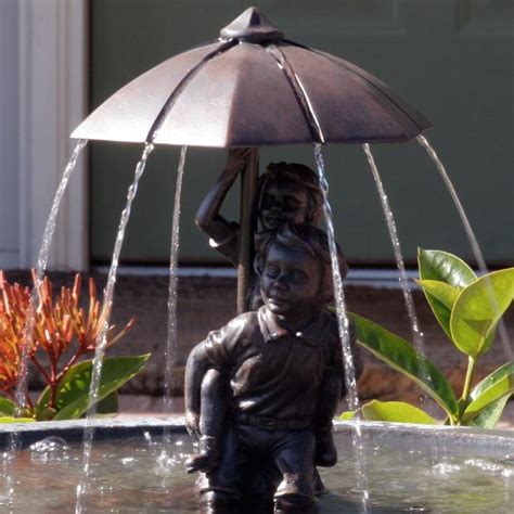 Umbrella Solar Powered Water Fountain Two Styles