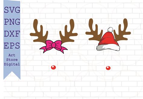 Christmas Reindeer Antlers Svg Files Graphic By Artstoredigital · Creative Fabrica