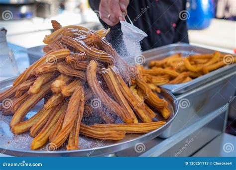 Delicious Churros Sticks Deep Fried And Dusted With Powdered Sugar