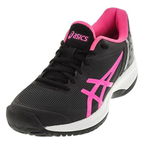 Asics Women S Gel Court Speed Tennis Shoes Black And Hot Pink