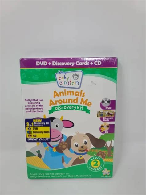 Baby Einstein Animals Around Me Discovery Kit Dvd With Cards And Cd Set