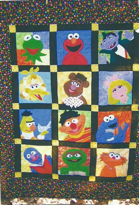 Sesame Street Quilt For My Grandson 2008 Cute Quilts Lap Quilts