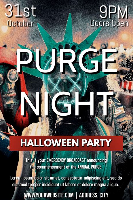 Copy Of Template Halloween Purge Postermywall
