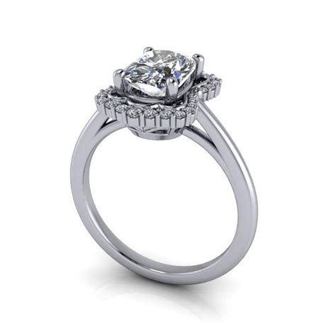 Elongated Cushion Cut Diamond Engagement Ring Vintage Inspired Etsy