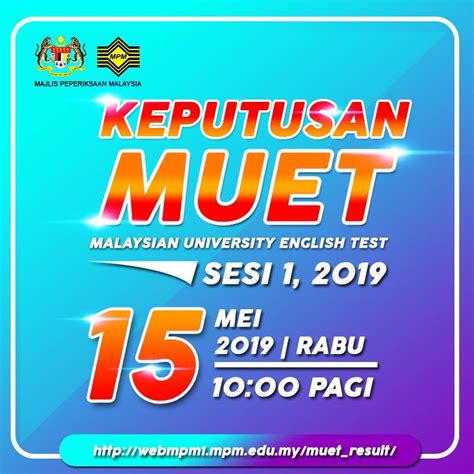 Malaysian university english test (muet) session 3 2019 result : Semakan Keputusan MUET Bagi Sesi 1 2019 - pendidikan4all