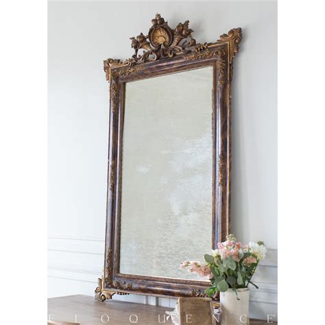Eloquence French Country Style Antique Mirror 1900 Kathy Kuo Home